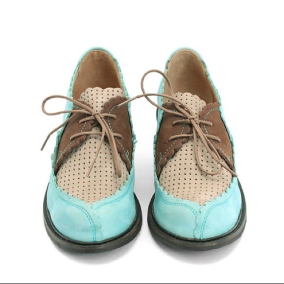 JOHN FLUEVOG Sz 7  Elise Adrianna Family Lace Up Nubuck Oxford Style Shoes - Picture 4 of 16